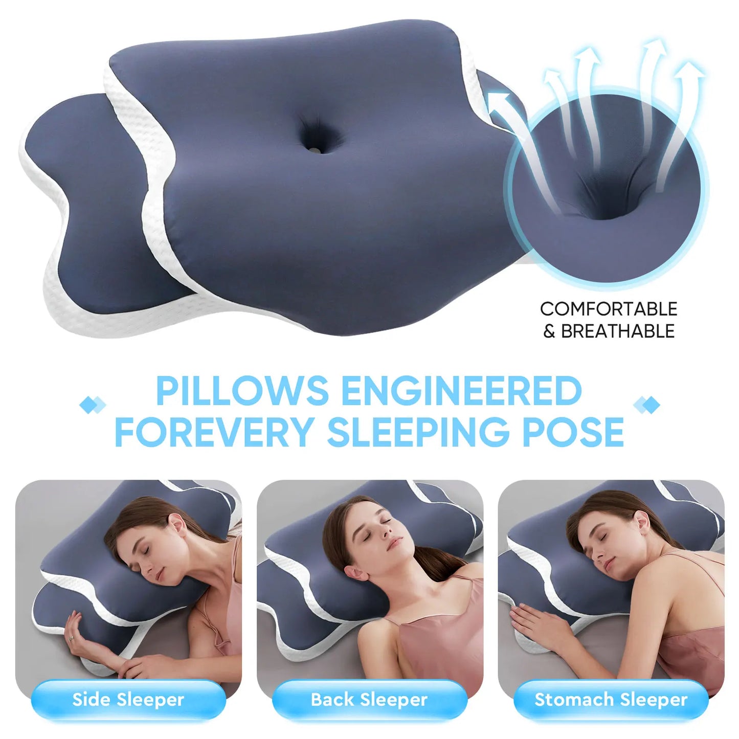 Ergonomic Memory Foam Neck Pillow NAPURA™